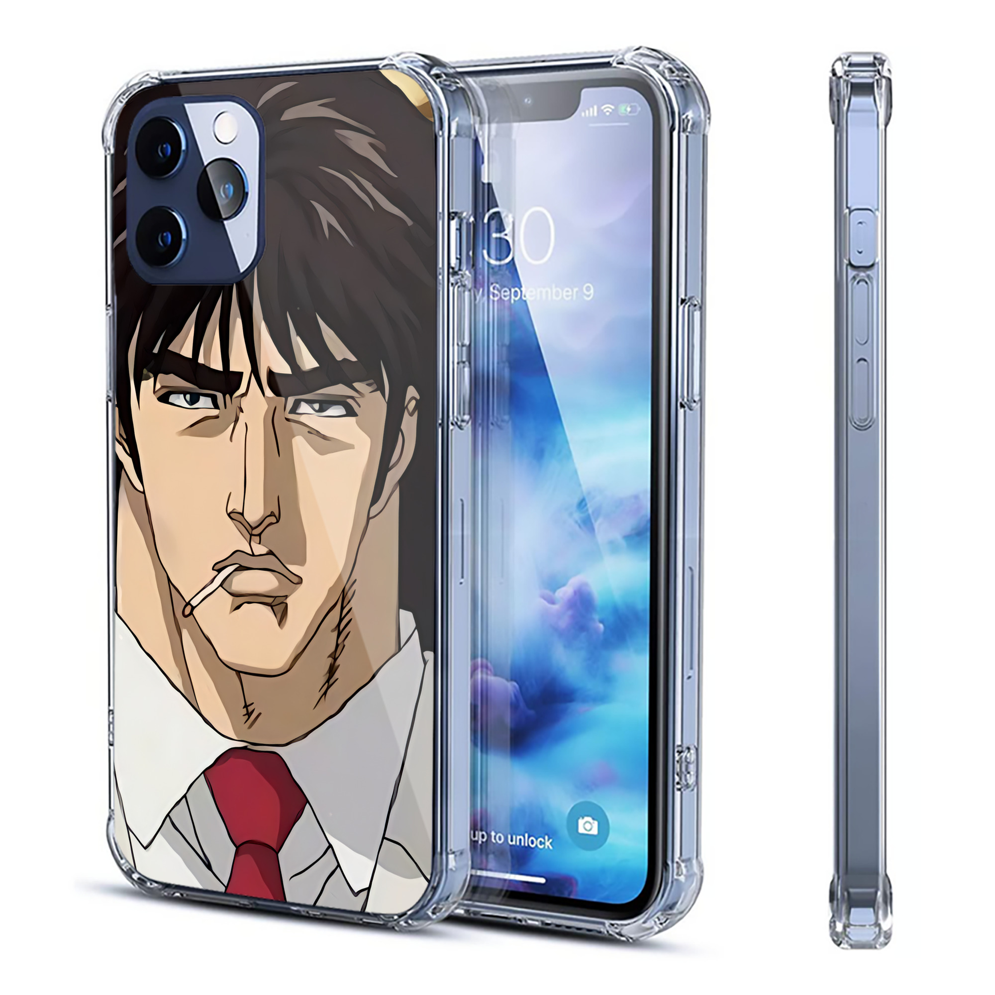 （画像用） 北斗の拳 Fist of the North Star 【iPhone 12シリーズ対応】透明スマホケース（クリアソフトケース）